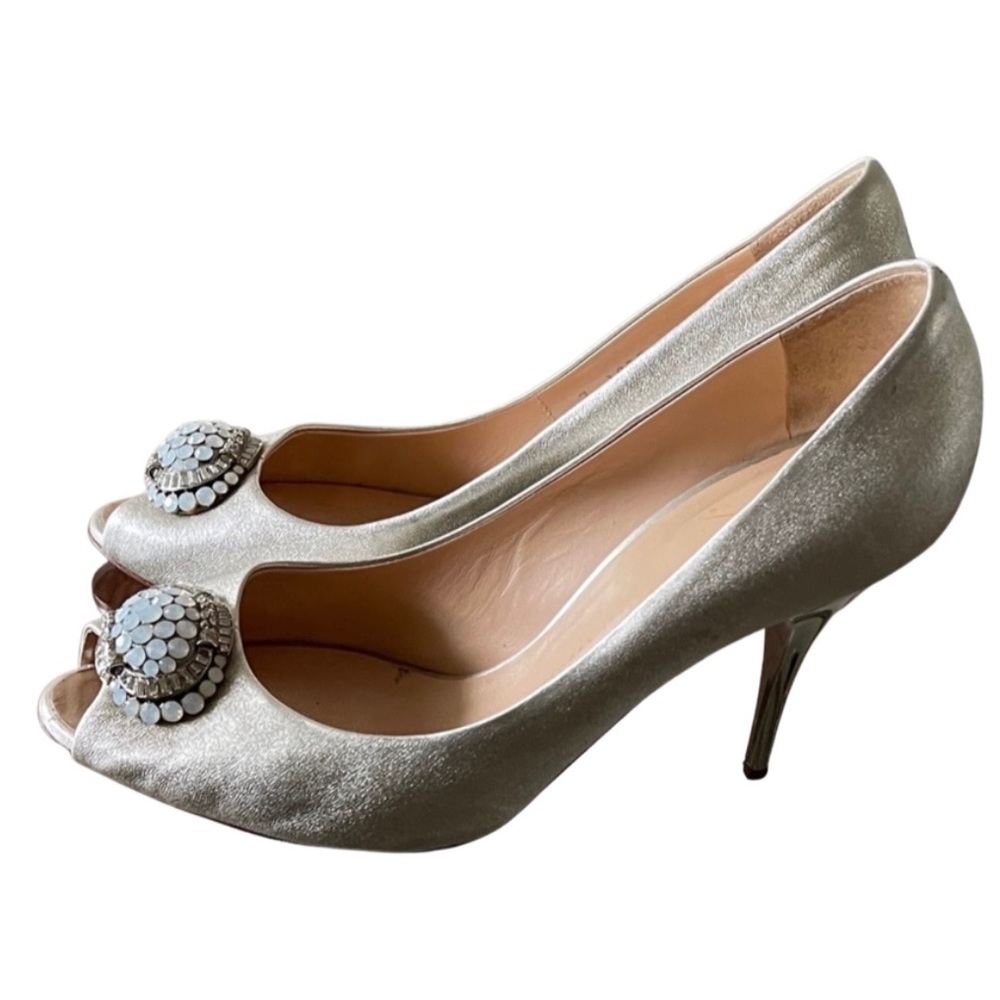 Giuseppe Zanotti White Wedding Evening Shoes Heels - Picture 2 of 9